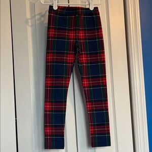 Girls Crewcuts Red and Green Tartan leggings